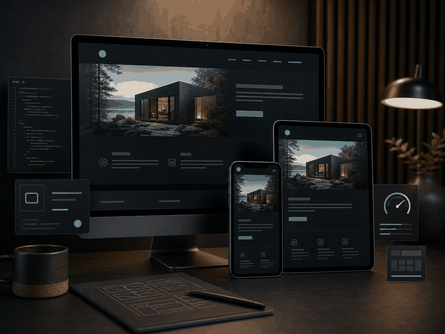 Responsiv webbdesign och frontend för mobil och desktop